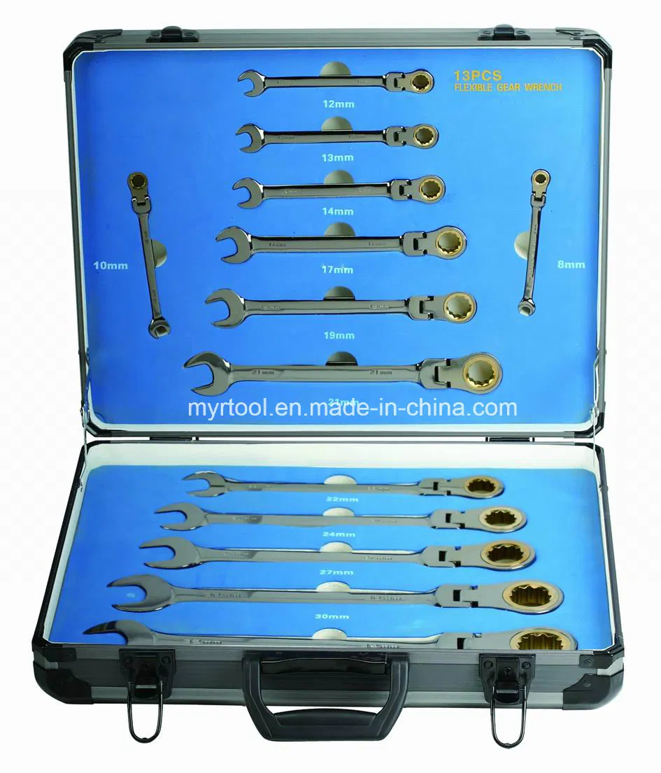 13PCS High Quality Flexible Gear Wrench Set