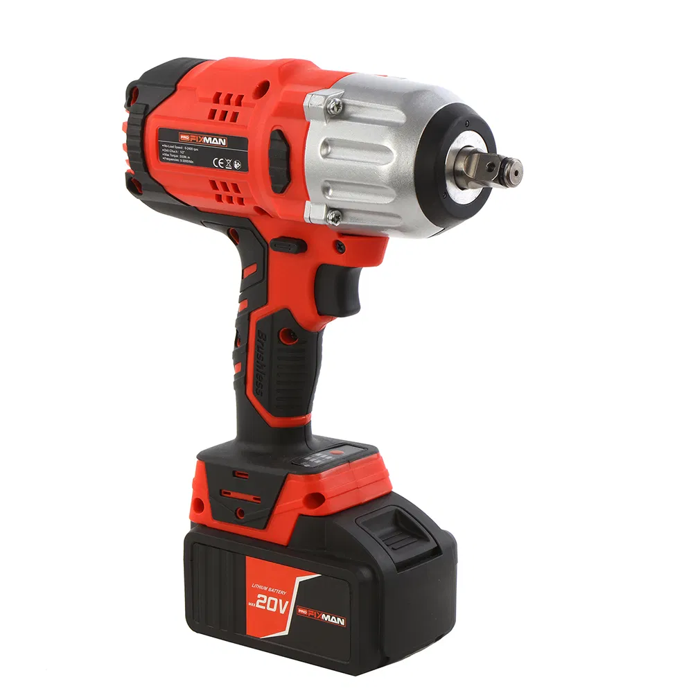 18V 600n. M Cordless Impact Brushless Wrench Electric Wrench Power Tool Electric Tool