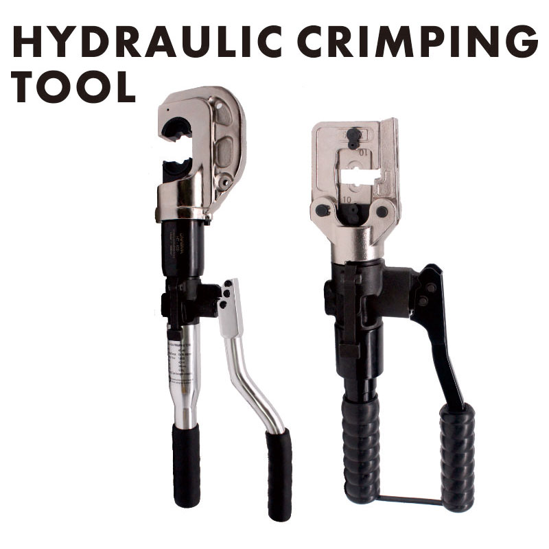 How does the maintenance cost of a compact hydraulic crimping tool compare to hydraulic bench crimpers