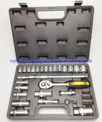 37PCS Industrial Tool Set with Sleeves 3/8" Dr (10mm) Spanner for Automotive Repair Tools Set