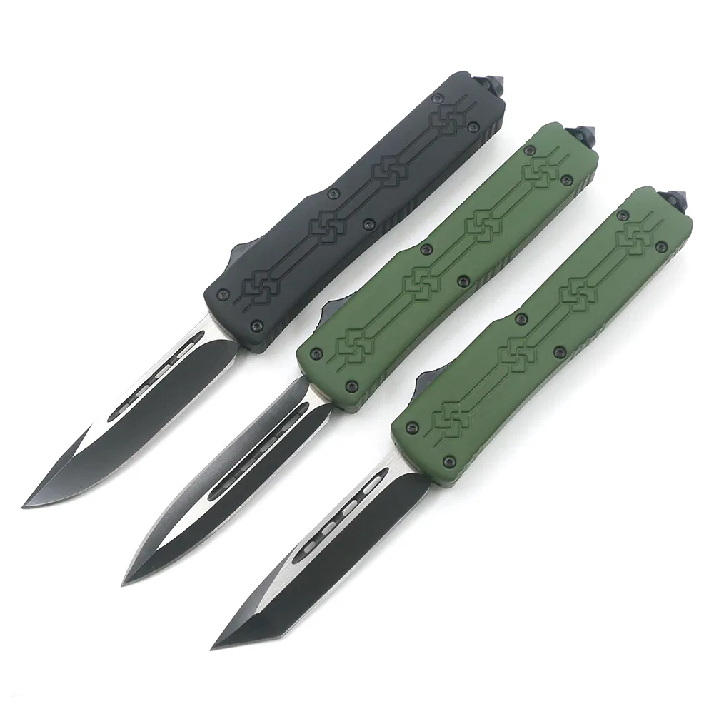 8.85" Otf-Ut70 Automatic Knife Zinc Aluminum Alloy Handle (Multiple Blade Styles Available)