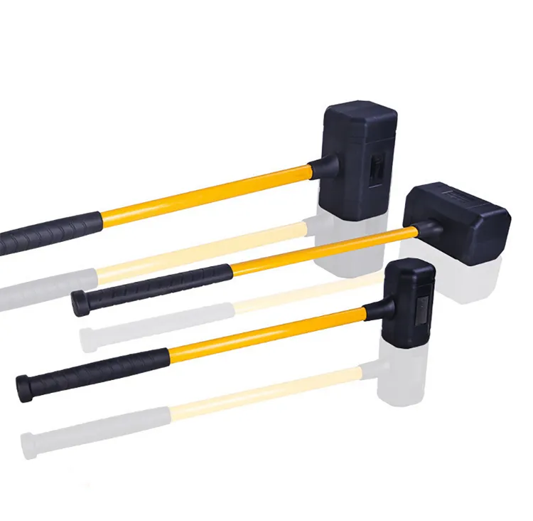 8oz Wood Handle Rubber Mallet Soft-Face Hammer with Bounce Resistant Head Striking Tools