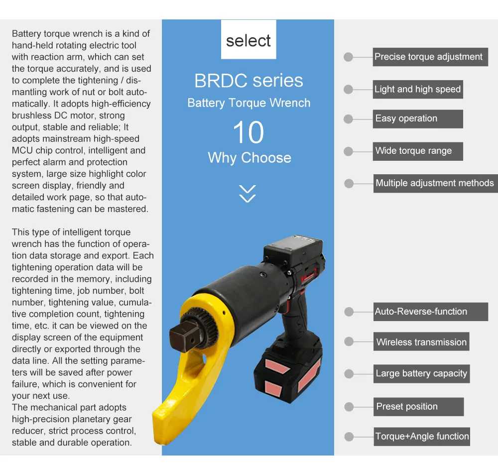 Battery Torque Wrench Nutrunners Torque Gun