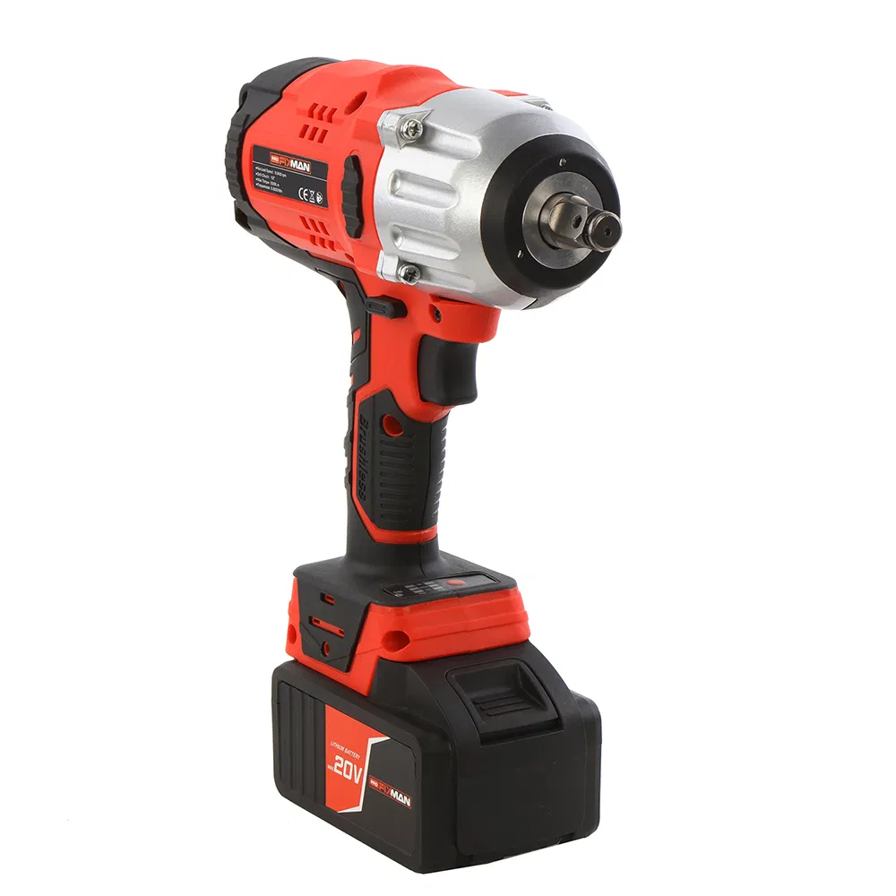 Electric Wrench 600n. M Cordless Brushless Power Impact Wrench Power Tool