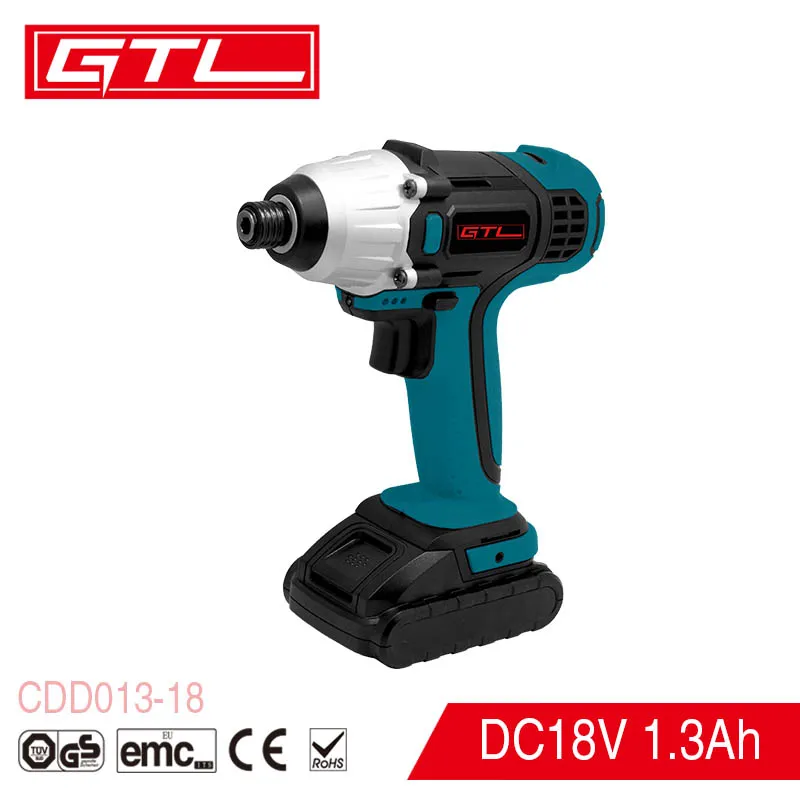 Gtl DC18V 1.3ah Lithium Cordless Car Jack Electric Impact Wrench (CDD013-18)