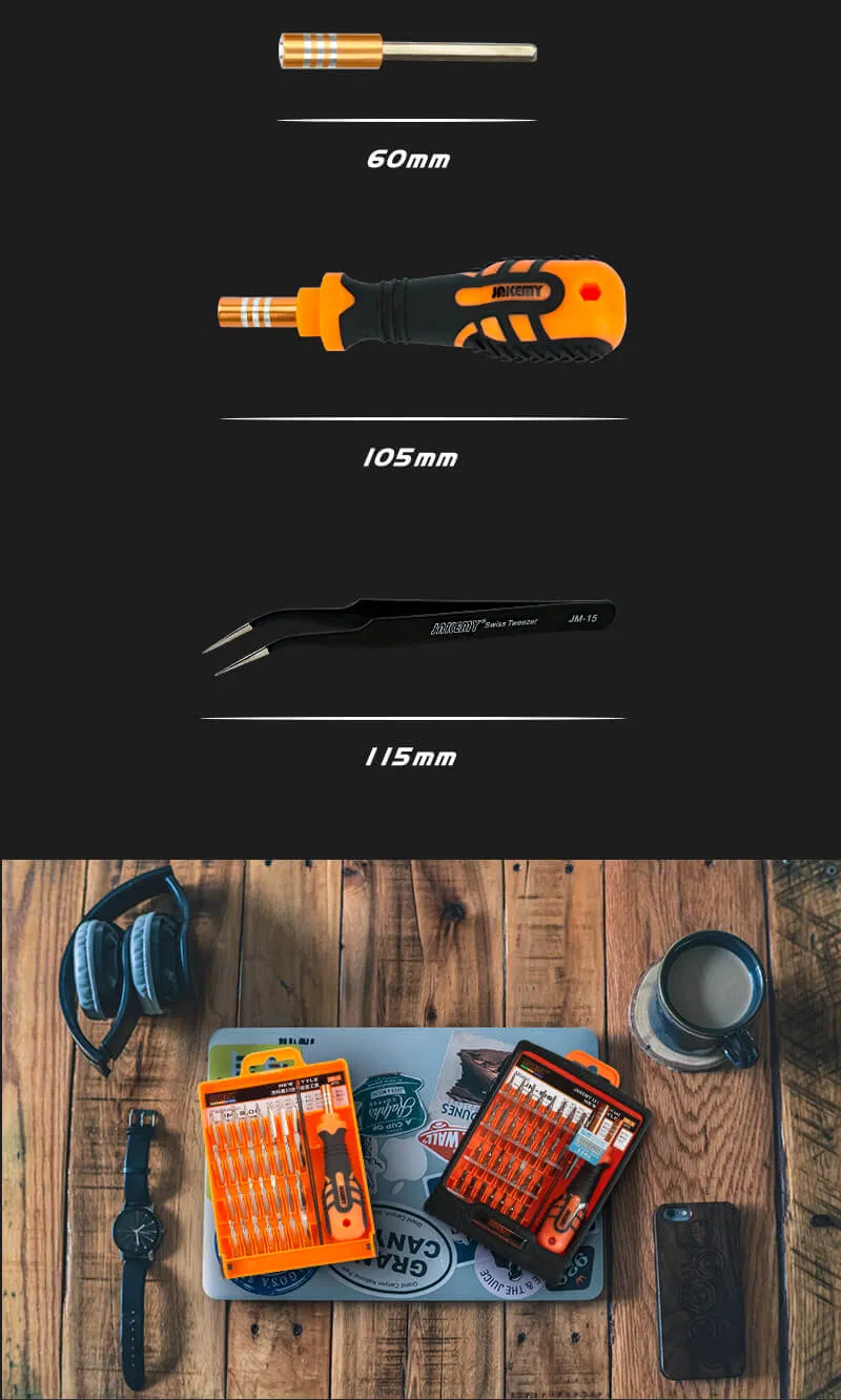 Jakemy 33PCS Precision Multi Purpose Mini Toolkit Bits Set Screwdriver with Soft Handle