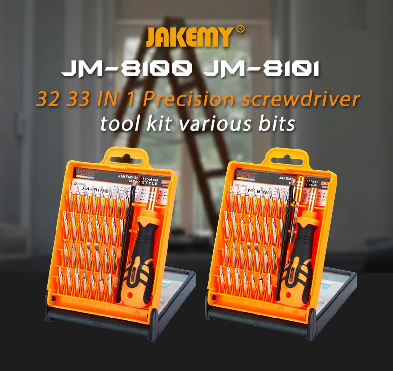 Jakemy 33PCS Precision Multi Purpose Mini Toolkit Bits Set Screwdriver with Soft Handle
