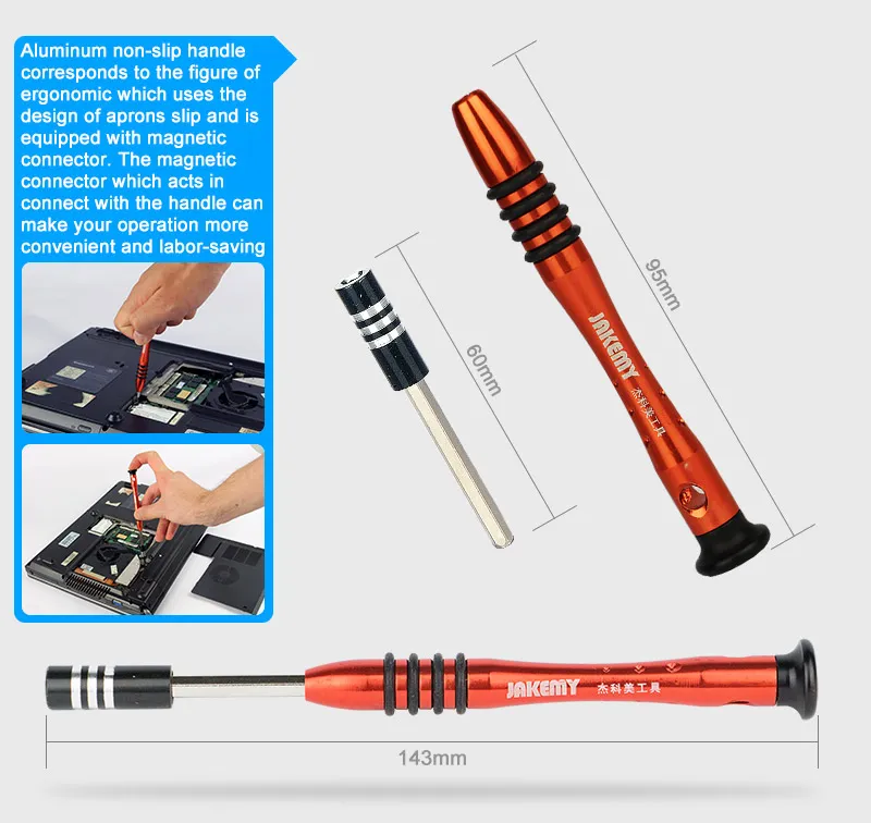 Jakemy 58PCS General Repair Magnetic Precision Screwdriver Kit Set Hand Tools