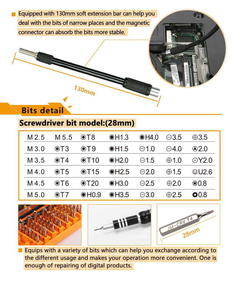 Jakemy Hot Wholesale 45 in 1 Precision Screwdirver Hardware Tools Kit Set