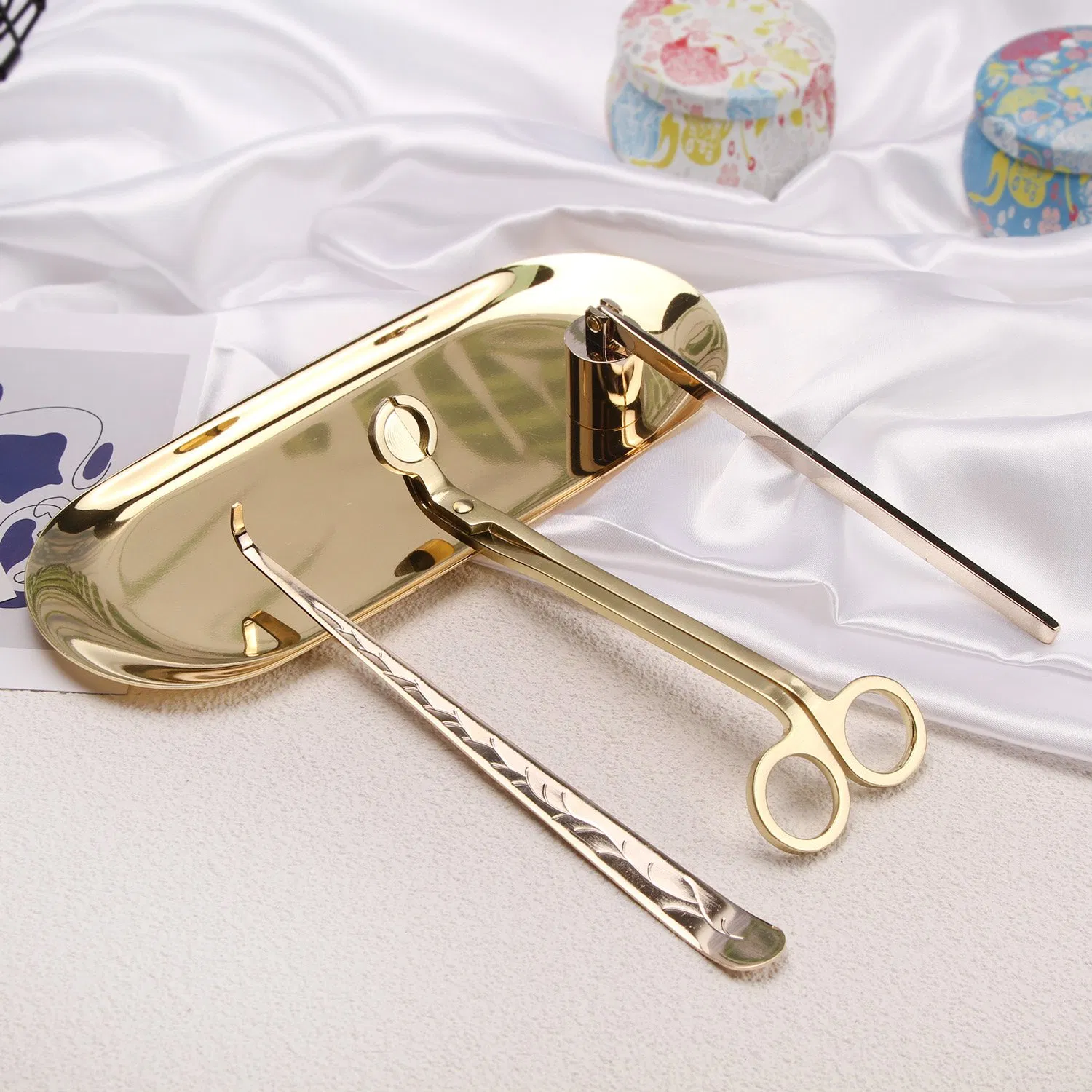 Metta Black Candle Care Kits Wick Trimmer Snuffer Dipper Tray