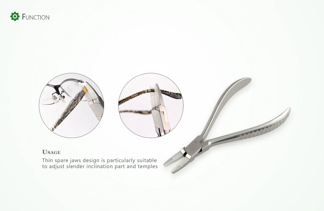 Multi-Purpose Adjusting Optical Pliers with Wide Plastic Head 155mm
