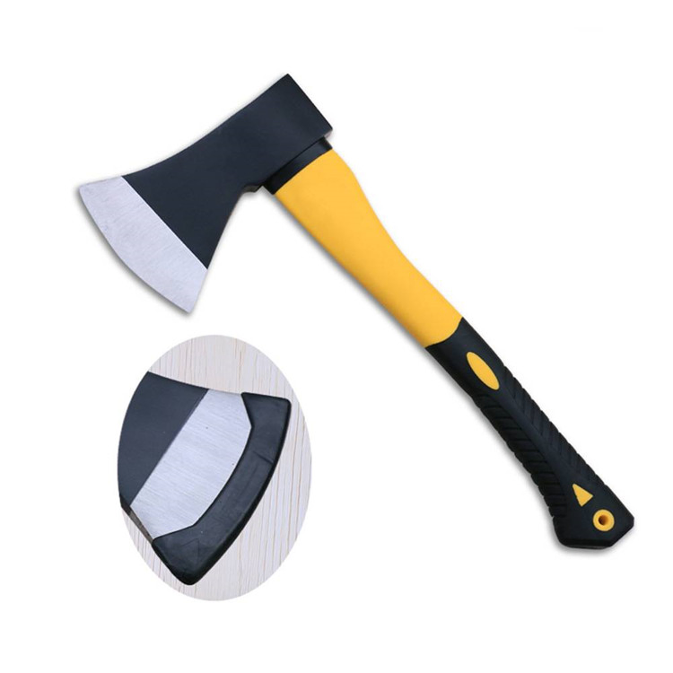 Multi-Purpose Hatchet Broad Felling Working Axe Ax with Curved Fiberglass Wood Handle Hand Tool
