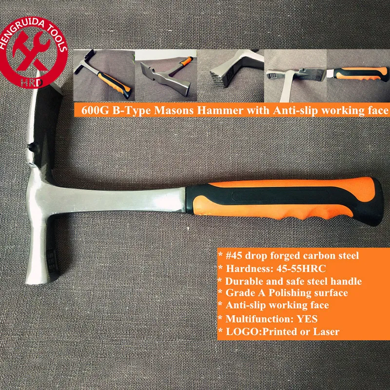 One-Piece Stone Mason Hammer with Forging Head