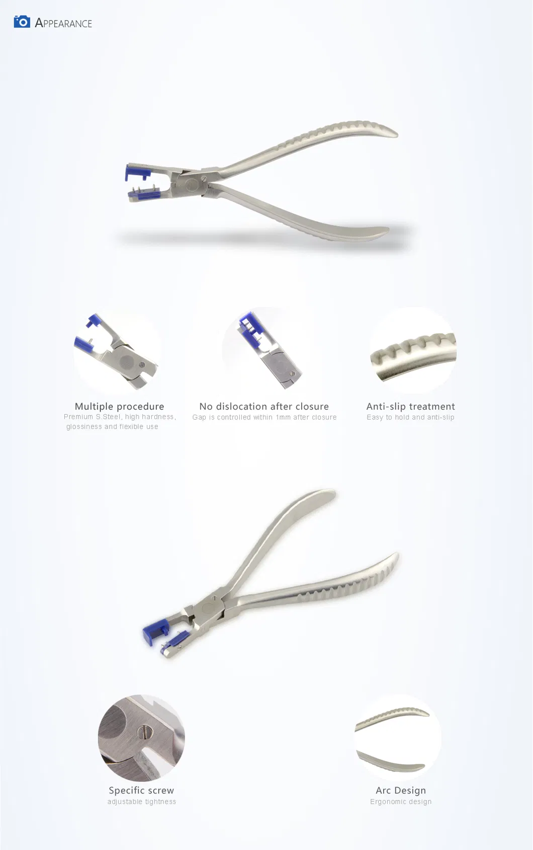Optical Pliers for Removing Silhouette Pins 154mm