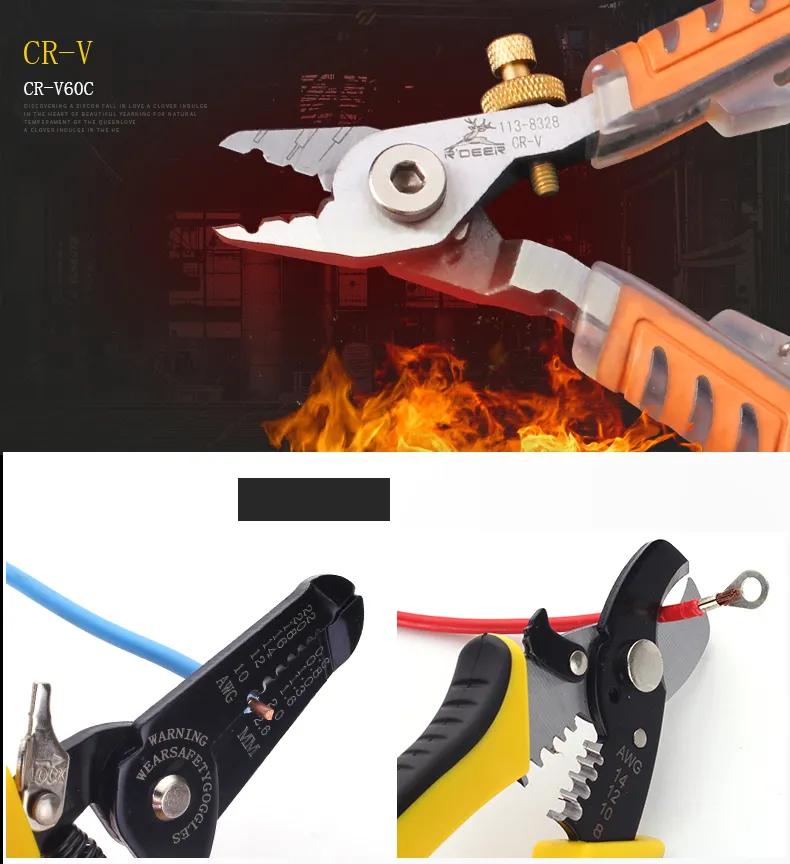 Rdeer Hand Tools 2 Way Crimping Pliers