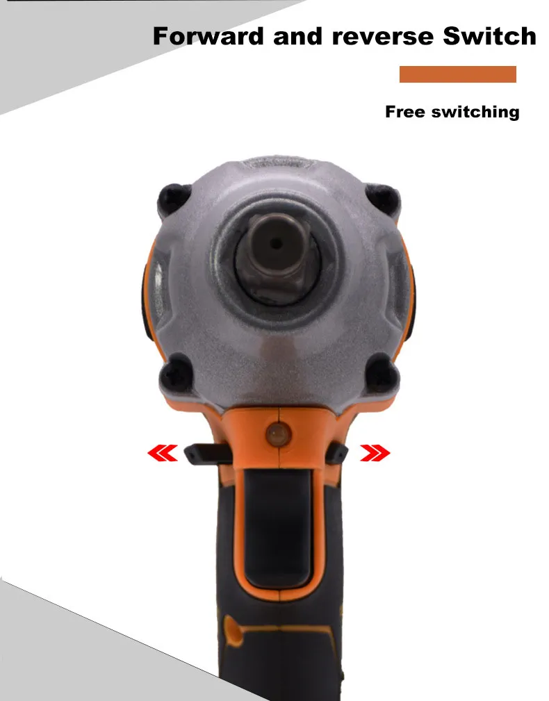 Rechargeable 68V Brushless Li-ion Battery Electric Cordless Impact Wrench for Tires