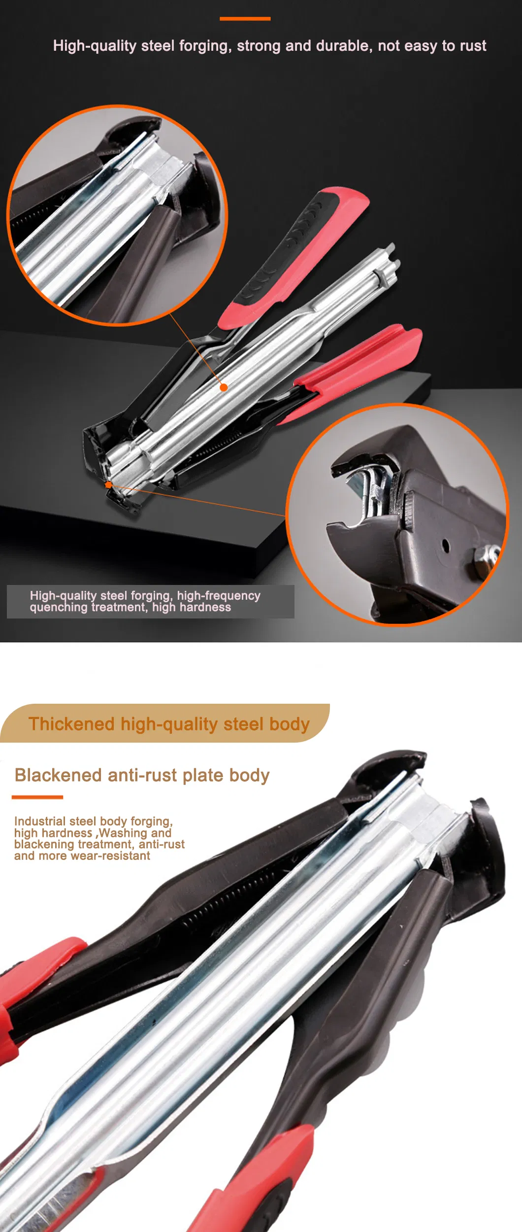 Straight Hog Ring Pliers Kit Auto Upholstery Installation Tool for Pet Cage