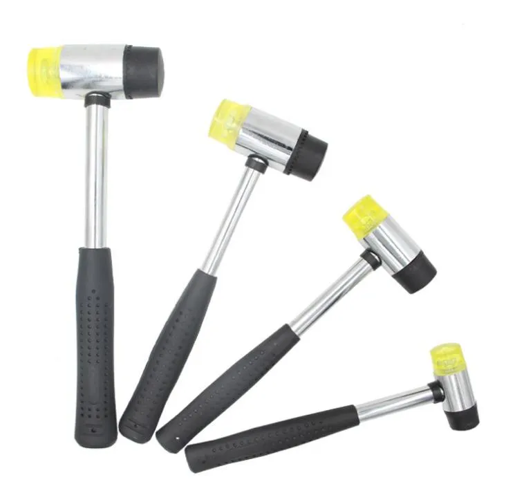 Wood Handle Rubber Mallet by Hans. W, Soft-Face Hammer with Bounce Resistant Head Striking Tools